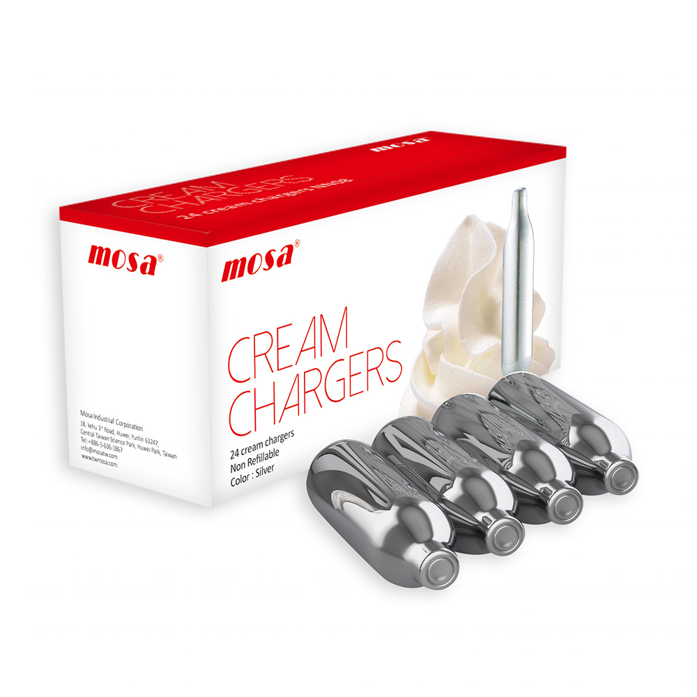 Mosa Cream Chargers Case of 600 25 boxes of 24 chargers N2O NOZ Whipped Cream 
