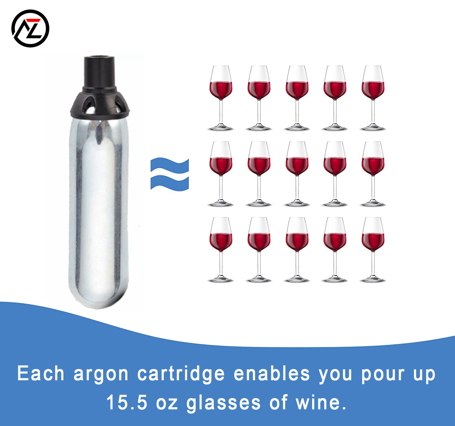 Manufacturer Wholesale Argon 65 Gas 6.5g Cartridges Capsules Compatible with Coravi / Pungo Wine Preservation Systems