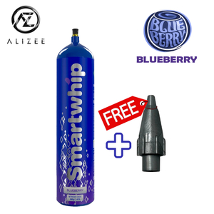 Factory Export Wholesale Smartwhip 640g Aluminium Cylinder Cream Charger - Blueberry Flavor N2O (Free Silencer Nozzle)